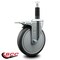 Service Caster 6'' Thermoplastic Rubber Swivel 1'' Expanding Stem Caster Total Lock Brake SCC-EXTTL20S614-TPRB-1 - alternate 2